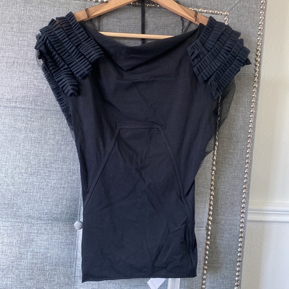 Rick Owens Sold Out Tull Blouse Sheer with Ruffles - IT 40 / Small / 4 - Picture 4 of 15